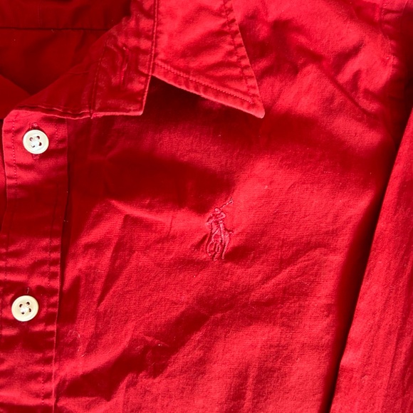Ralph Lauren Red Button Down Top - Picture 4 of 4